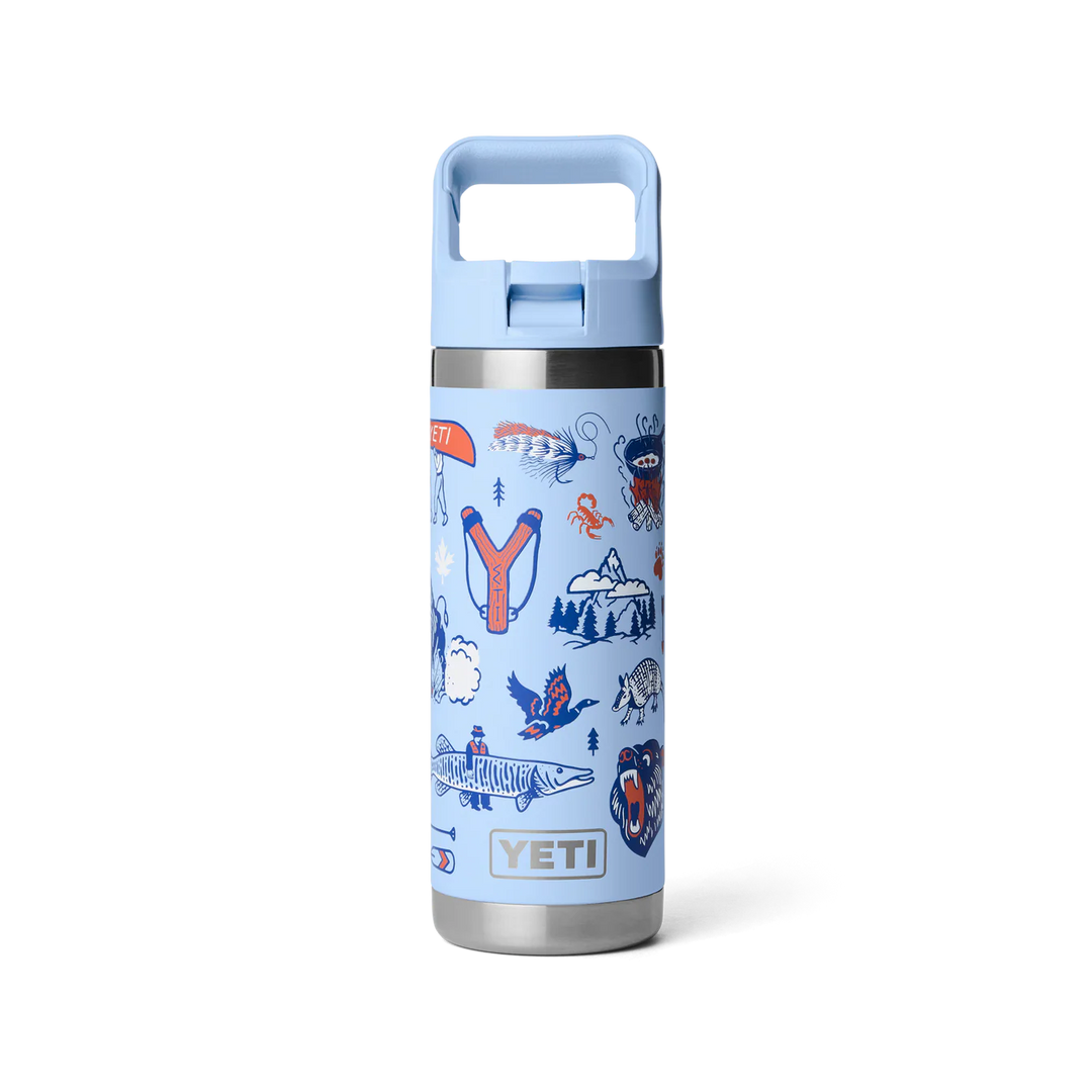 Termo Yeti 18 oz Rambler Bottle con tapa Chug Cap - Big Sky Blue Summer Camp