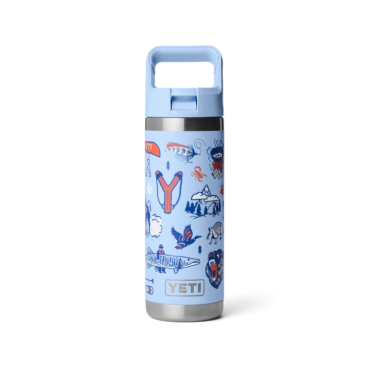 Termo Yeti 18 oz Rambler Bottle con tapa Chug Cap - Big Sky Blue Summer Camp
