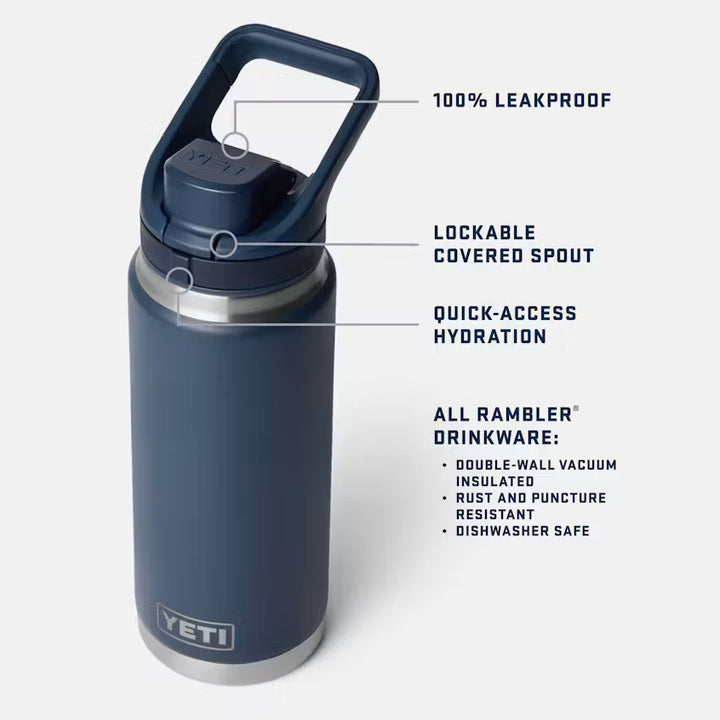 Termo Yeti 18 oz Rambler Bottle con tapa Flip Chug