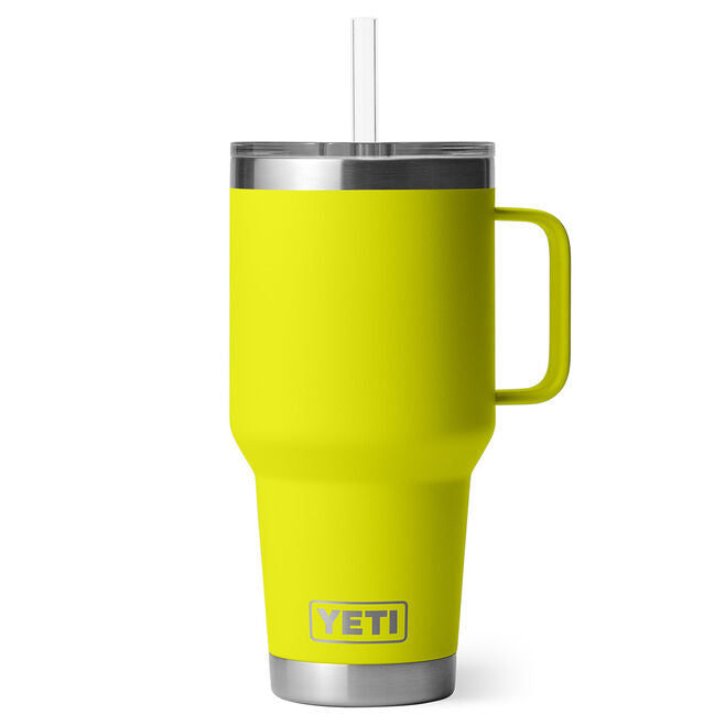 Termo Yeti 35 oz Rambler Mug con Straw Lid - Firefly Yellow
