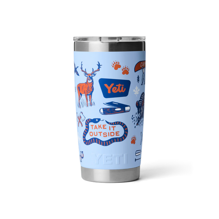 Termo Yeti 20 oz Tumbler con Tapa Magslider - Big Sky Blue Summer Camp