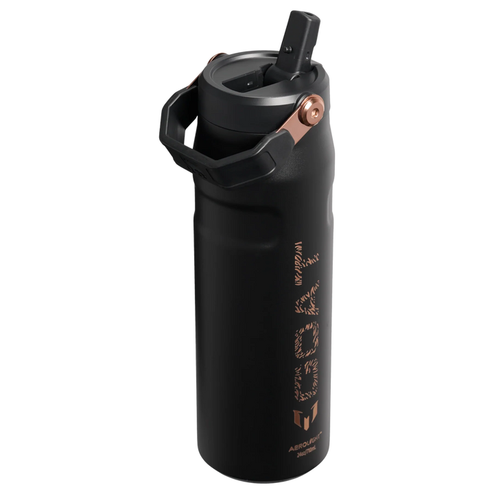 Messi x Stanley 1913 IceFlow™ Flip Straw 2.0 Bottle GOAT Black | 709ML