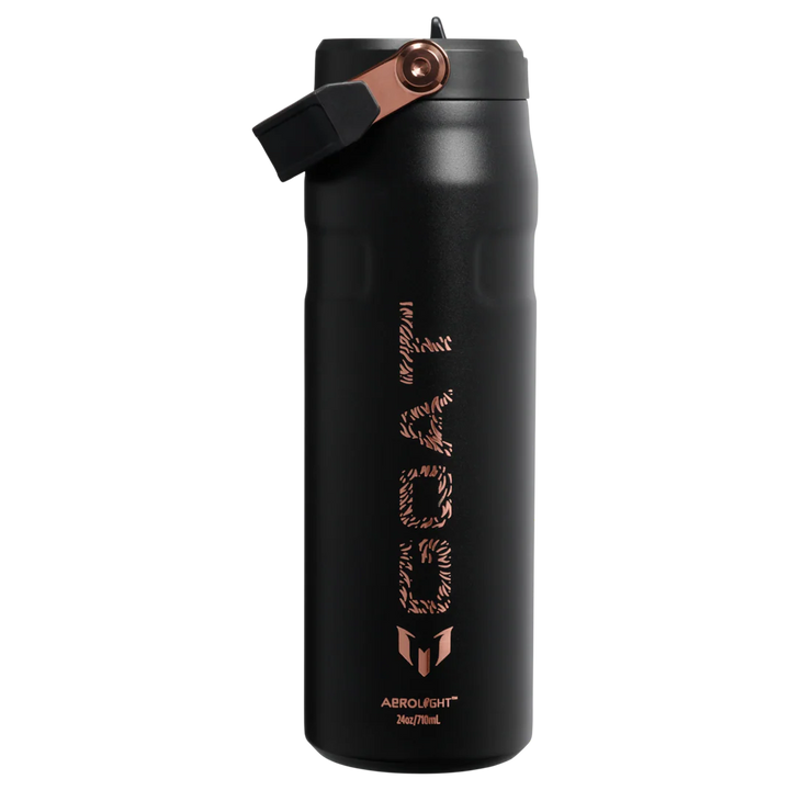 Messi x Stanley 1913 IceFlow™ Flip Straw 2.0 Bottle GOAT Black | 709ML
