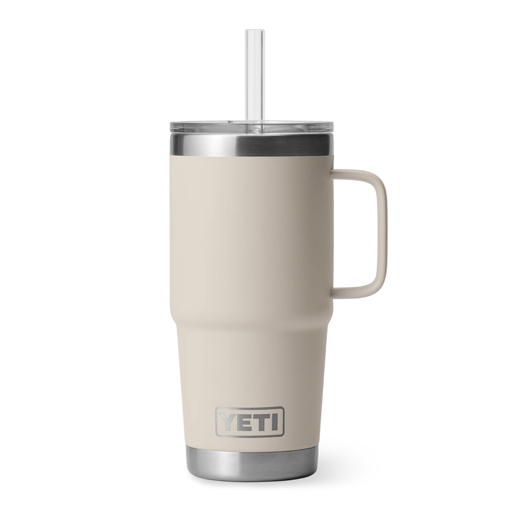 Termo Yeti 25 oz Rambler Mug con Straw Lid - Cape Taupe