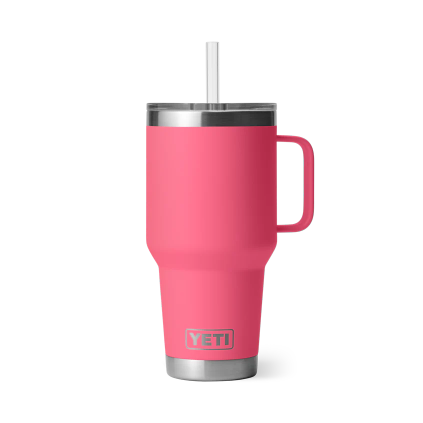 Termo Yeti 35 oz Rambler Mug con Straw Lid - Tropical Pink