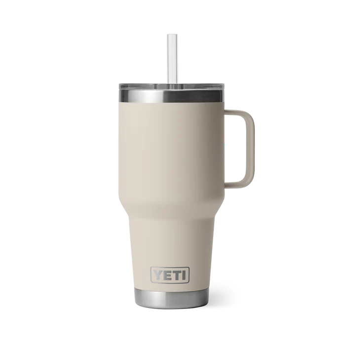 Termo Yeti 35 oz Rambler Mug con Straw Lid - Cape Taupe