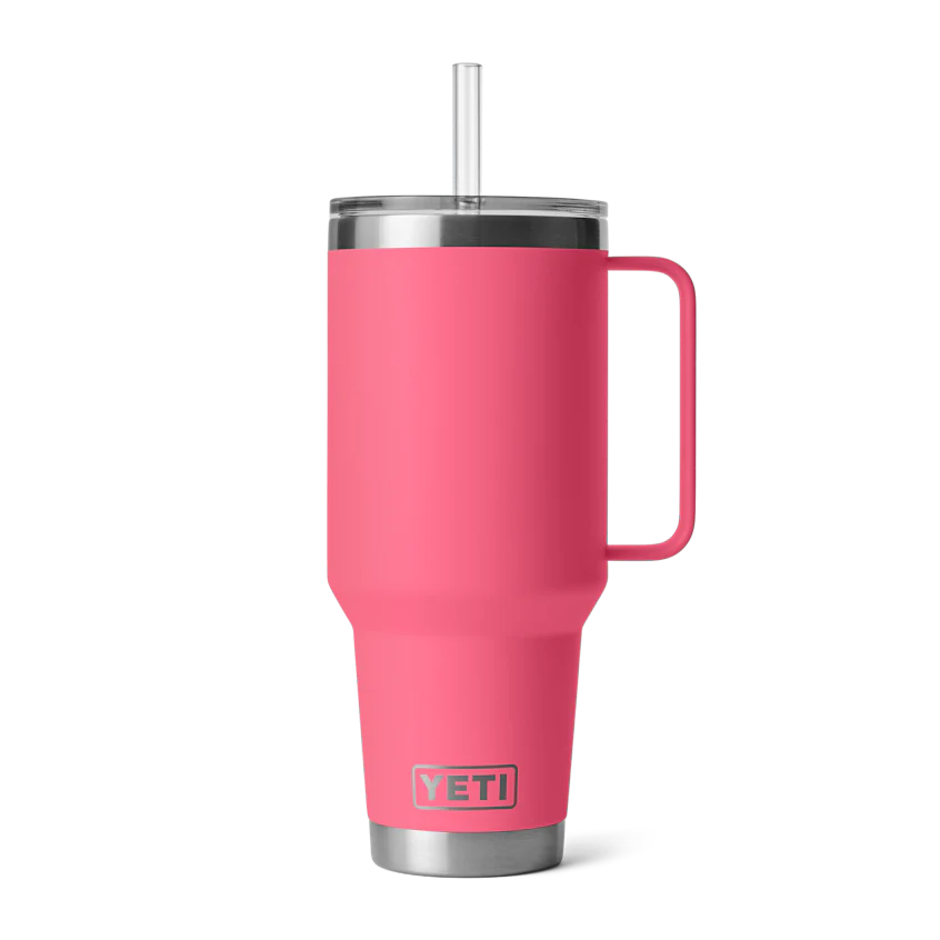 Termo Yeti 42 oz Rambler Mug con Straw Lid - Tropical Pink
