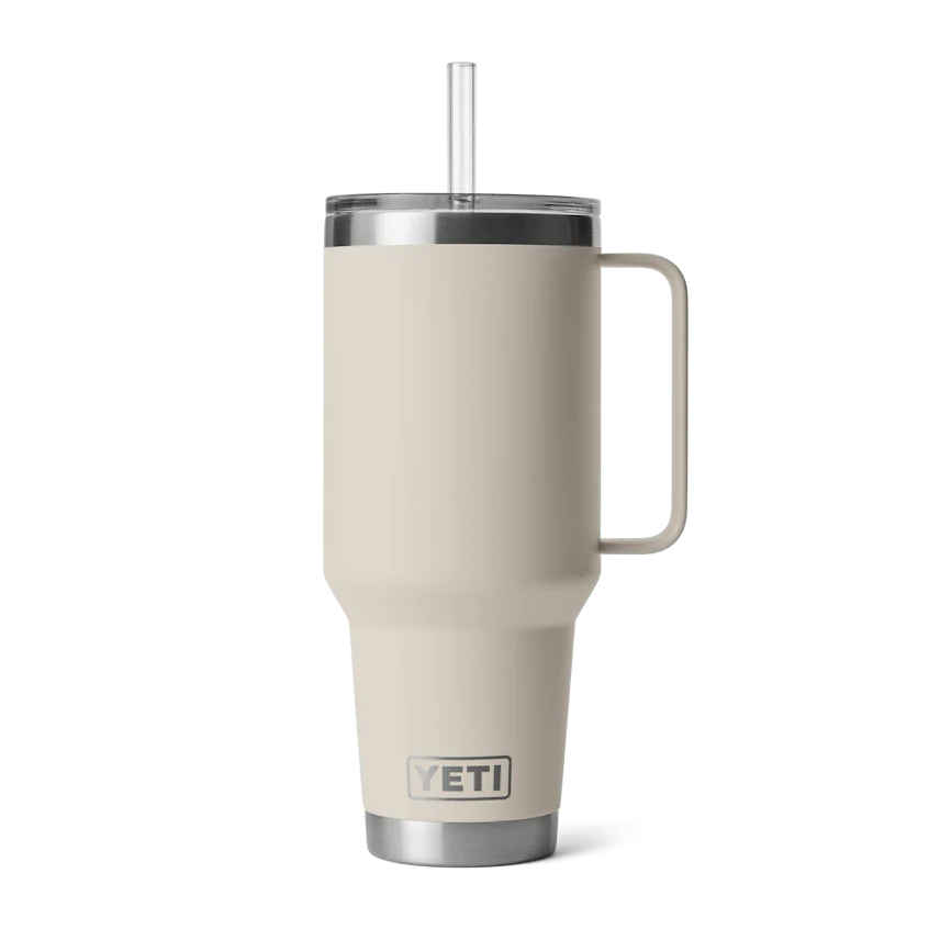 Termo Yeti 42 oz Rambler Mug con Straw Lid - Cape Taupe