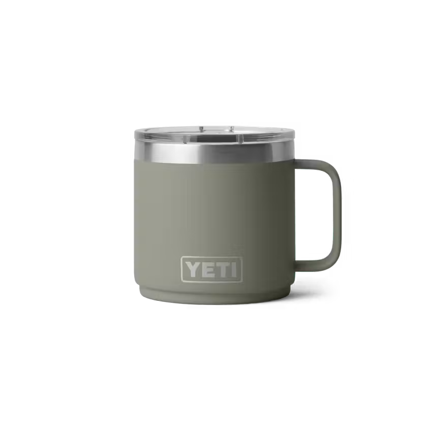 Taza Yeti 14 oz Rambler Mug con Tapa Magslider - Pampa Green