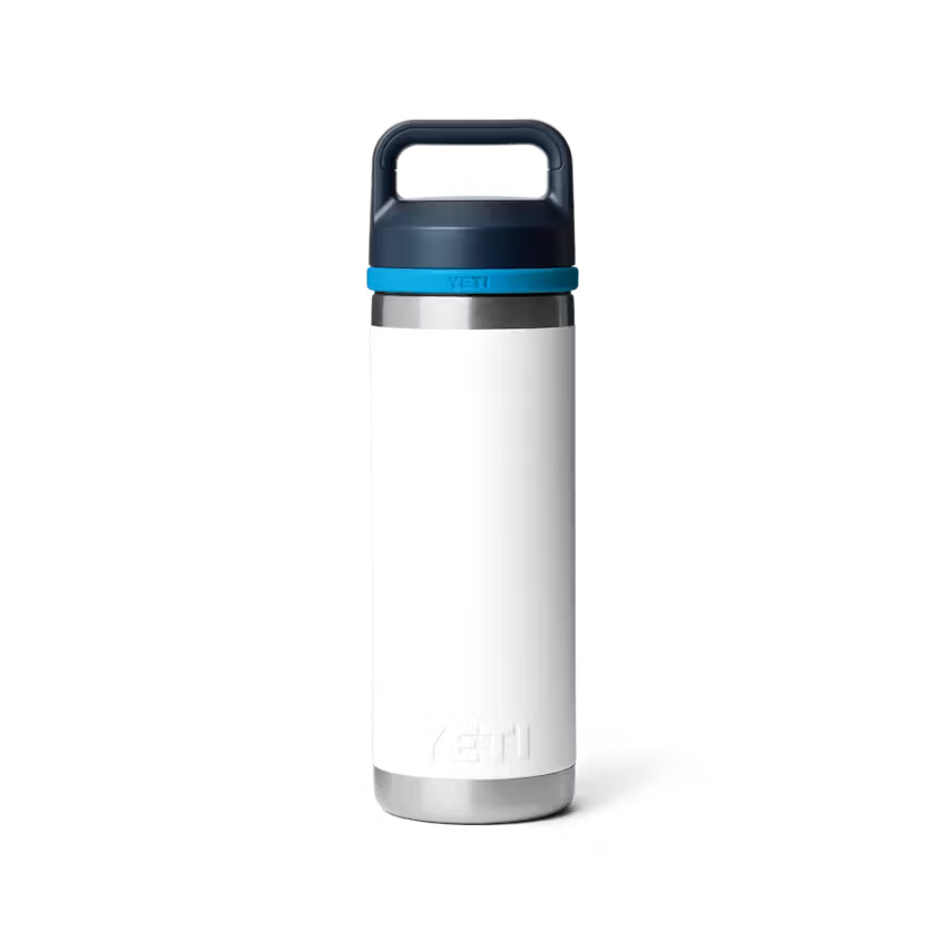 Termo Yeti 18 oz Rambler Bottle con tapa Chug Cap - Blue White Edición 20 Aniversario