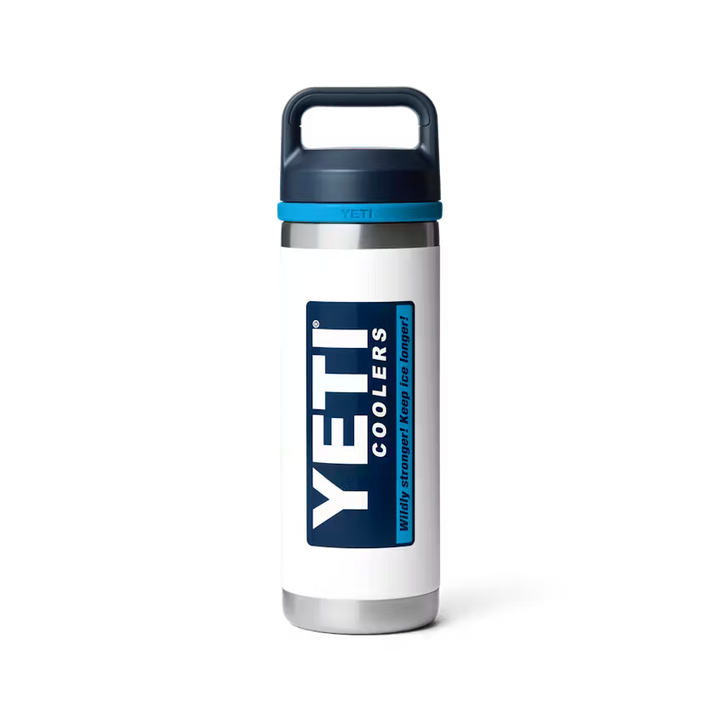 Termo YETI Rambler 18 oz Chug Blue White 20 Aniversario