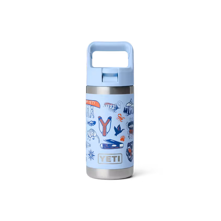 Termo Yeti 12 oz Rambler Bottle Kids - Big Sky Blue Summer Camp