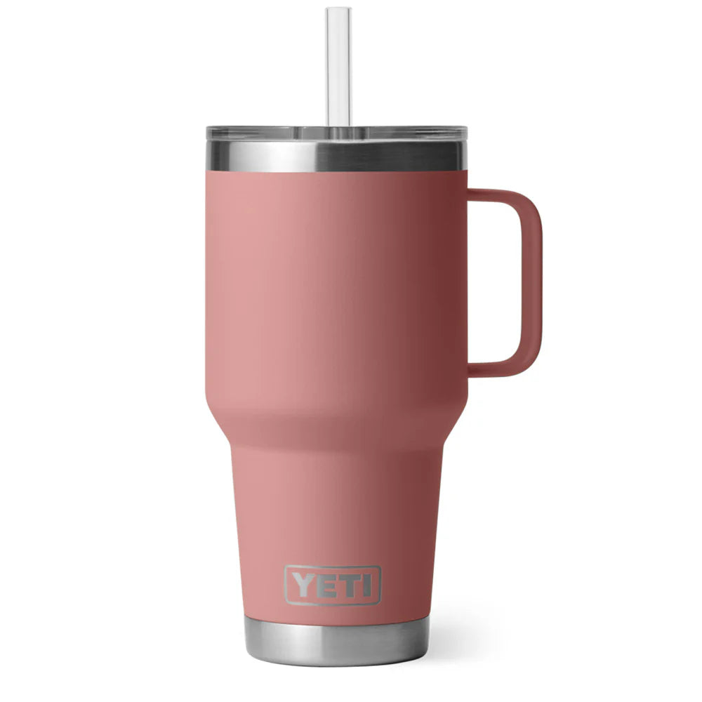 Termo Yeti 35 oz Rambler Mug con Straw Lid - Sandstone Pink