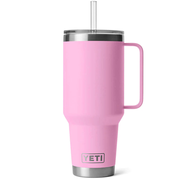 Termo Yeti 42 oz Rambler Mug con Straw Lid - Power Pink