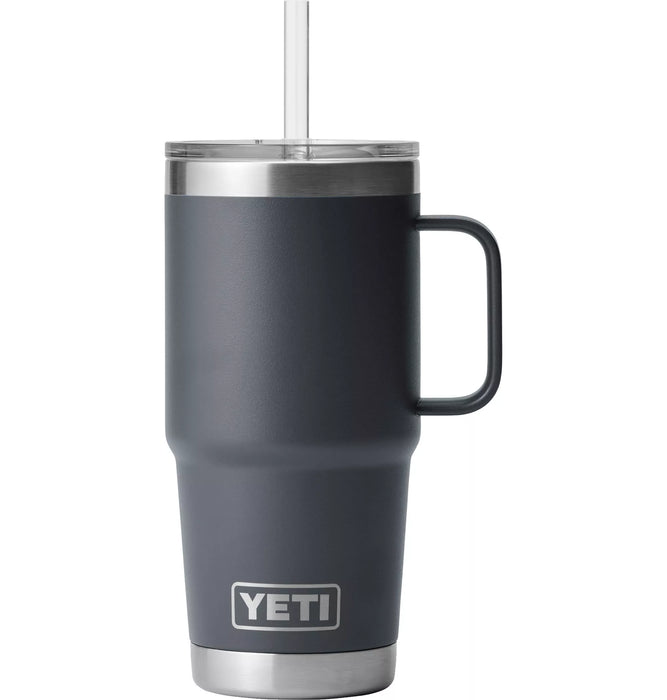 Termo Yeti 25 oz Rambler Mug con Straw Lid - Charcoal