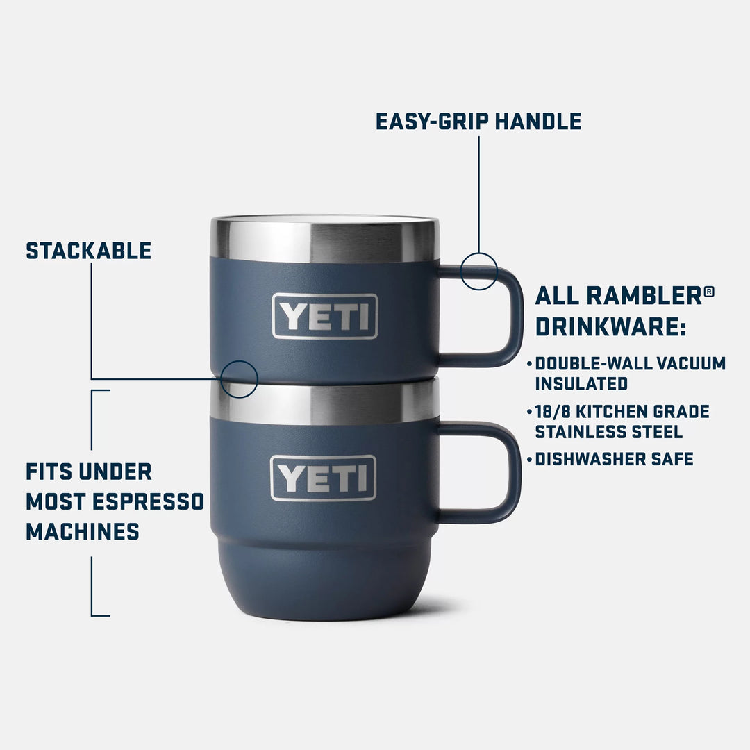 Taza Yeti 6 oz Stackable Espresso - Charcoal