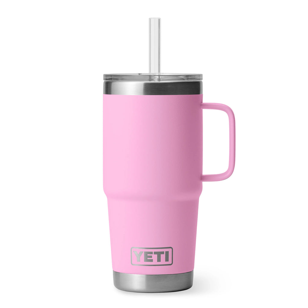 Termo Yeti 25 oz Rambler Mug con Straw Lid - Power Pink
