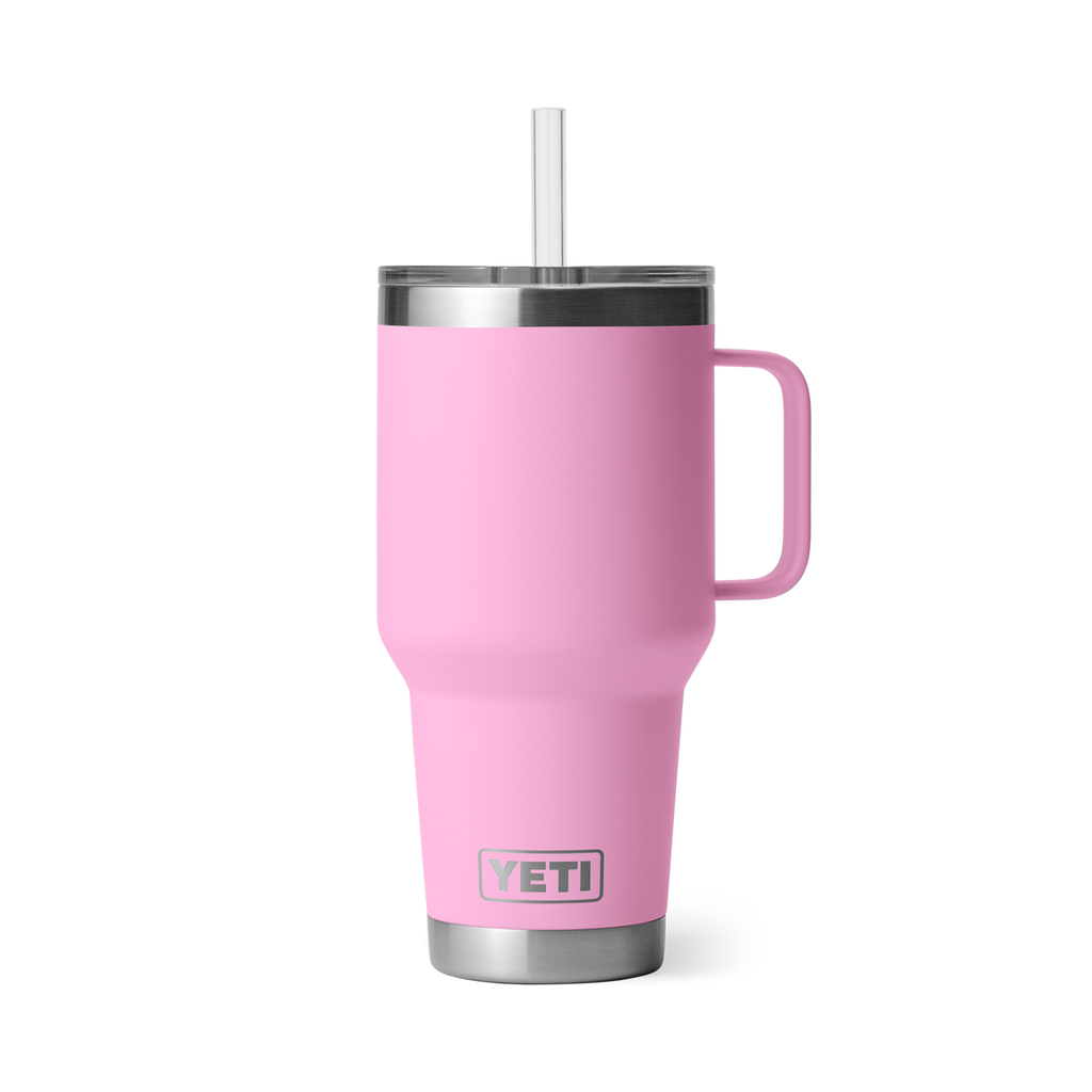 Termo Yeti 35 oz Rambler Mug con Straw Lid - Power Pink