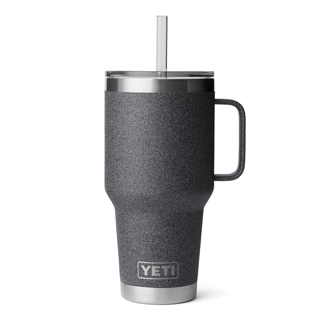 Termo Yeti 35 oz Rambler Mug con Straw Lid - Black Stone