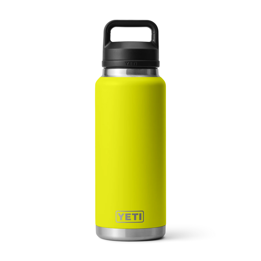 Termo Yeti 36 oz Rambler Bottle con tapa Chug Cap - Firefly Yellow
