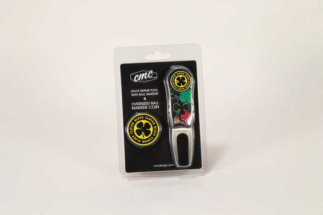 Divot Tool Black Clover Live Lucky con Ball Marker