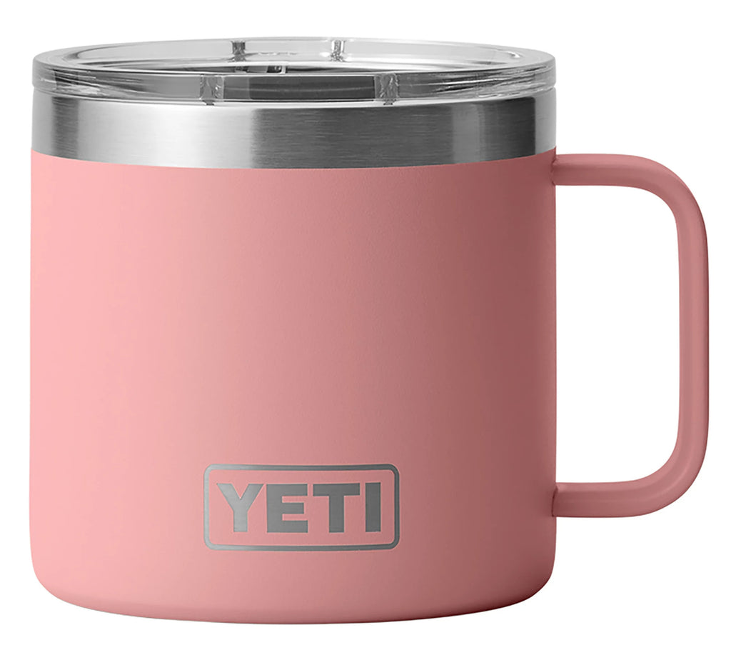 Taza Yeti 14 oz Rambler Mug con Magslider - Sandstone Pink