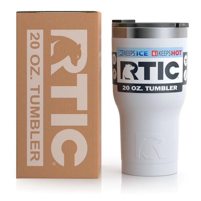Termo RTIC 20 oz Tumbler - White